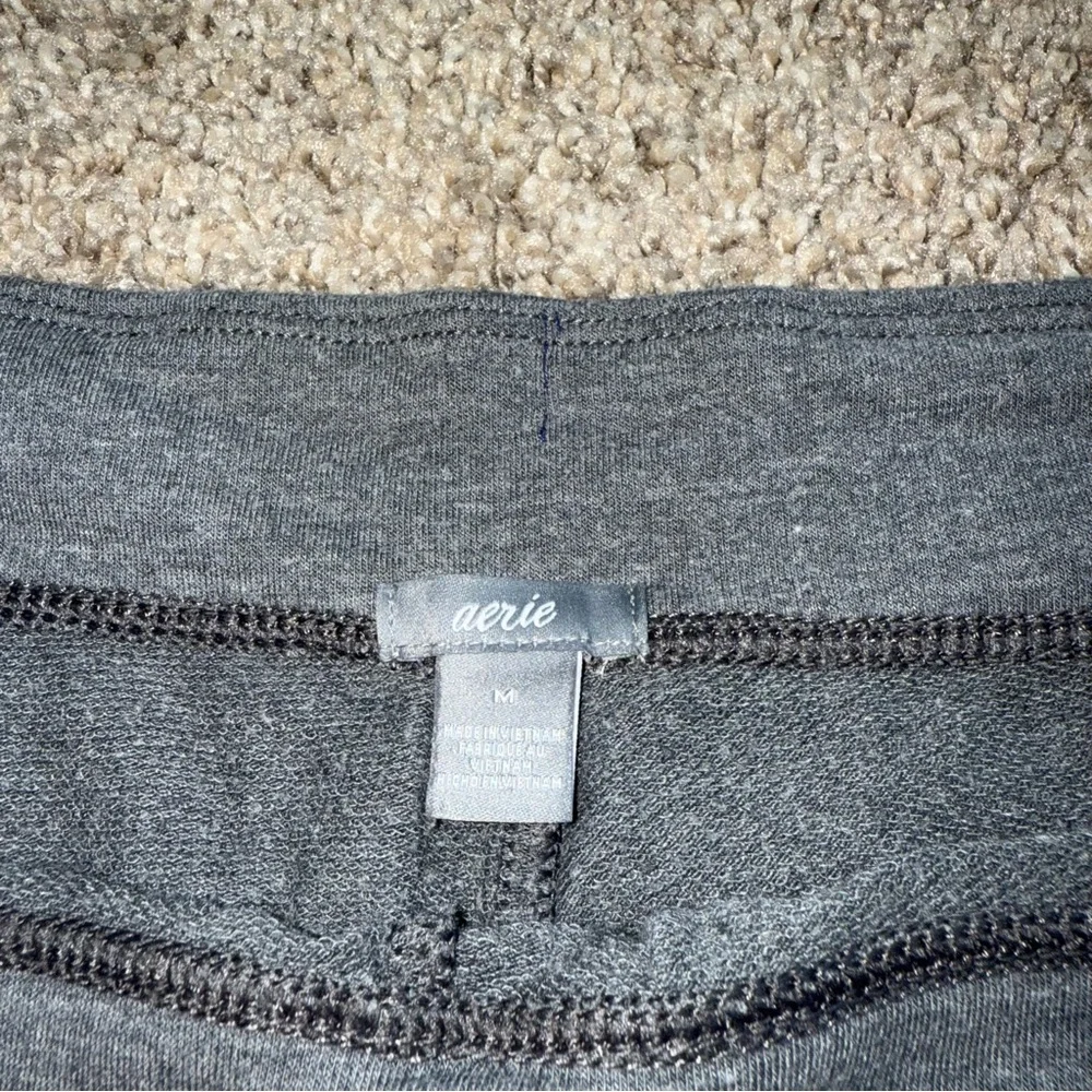 Aerie Charcoal Gray Lounge Shorts Medium | Soft Comfy Pajama Sleep Shorts